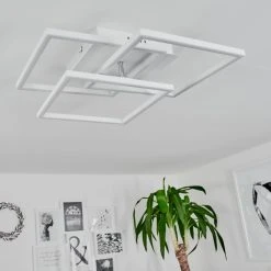 Hofstein Oberegg Deckenleuchte LED Chrom, Wei&szlig;, 1-flammig, Fernbedienung -LED Leuchten Verkäufe 2022 oberegg deckenleuchte h3562314 9