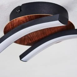 Hofstein Odda Deckenleuchte LED Schwarz, Holzoptik, 2-flammig -LED Leuchten Verkäufe 2022 odda deckenleuchte h3436950 5