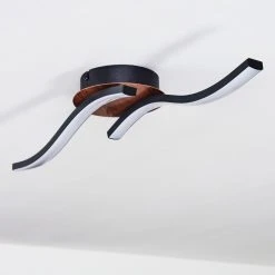 Hofstein Odda Deckenleuchte LED Schwarz, Holzoptik, 2-flammig -LED Leuchten Verkäufe 2022 odda deckenleuchte h3436950 7