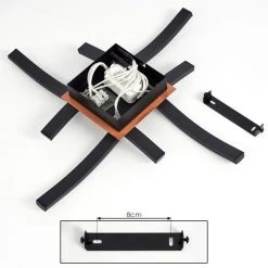 Hofstein Odda Deckenleuchte LED Schwarz, Holzoptik, 4-flammig -LED Leuchten Verkäufe 2022 odda deckenleuchte h3458235 4