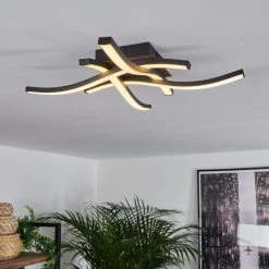 Hofstein Odda Deckenleuchte LED Schwarz, Holzoptik, 4-flammig -LED Leuchten Verkäufe 2022 odda deckenleuchte h3458235 6