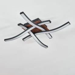 Hofstein Odda Deckenleuchte LED Schwarz, Holzoptik, 4-flammig -LED Leuchten Verkäufe 2022 odda deckenleuchte h3458235 7