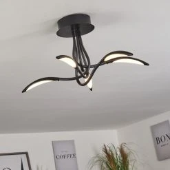 Hofstein Oetling Deckenleuchte LED Schwarz, 1-flammig