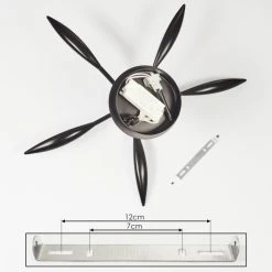 Hofstein Oetling Deckenleuchte LED Schwarz, 1-flammig -LED Leuchten Verkäufe 2022 oetling deckenleuchte h3560198 4