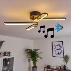 Hofstein Olul Deckenleuchte LED Schwarz, Wei&szlig;, 2-flammig