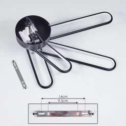 Hofstein Olul Deckenleuchte LED Schwarz, Wei&szlig;, 2-flammig -LED Leuchten Verkäufe 2022 olul deckenleuchte h3419854 4