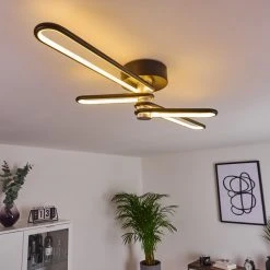 Hofstein Olul Deckenleuchte LED Schwarz, Wei&szlig;, 2-flammig -LED Leuchten Verkäufe 2022 olul deckenleuchte h3419854 8