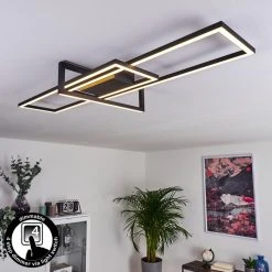 Hofstein Omega Deckenleuchte LED Schwarz, 1-flammig