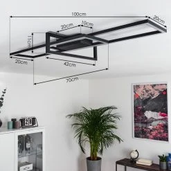 Hofstein Omega Deckenleuchte LED Schwarz, 1-flammig -LED Leuchten Verkäufe 2022 omega deckenleuchte h3418451 3