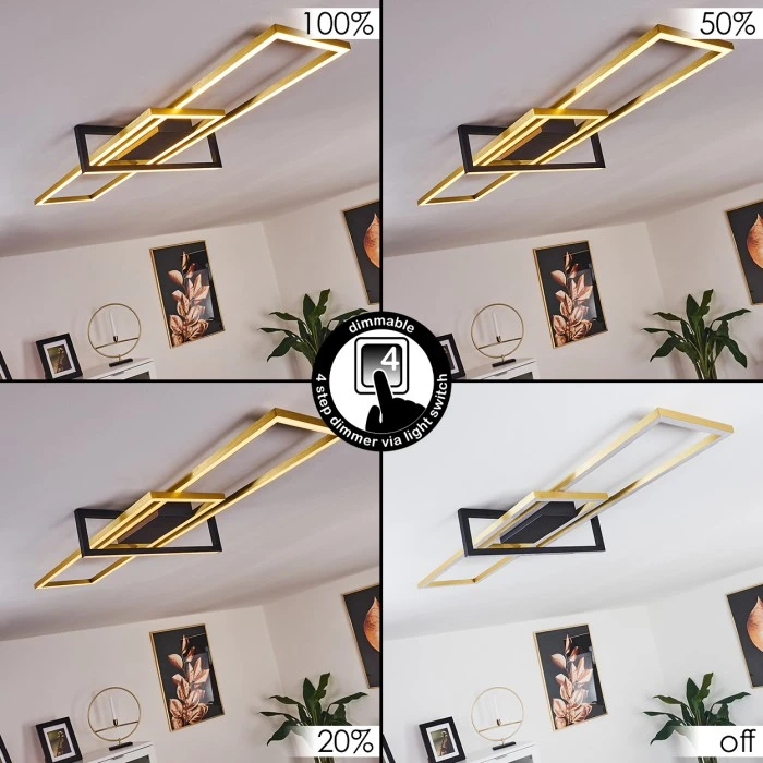 Hofstein Omega Deckenleuchte LED Schwarz, 1-flammig 2 Hofstein Omega Deckenleuchte LED Schwarz, 1-flammig – Bild 2