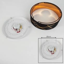 Hofstein Opatija Deckenleuchte LED Schwarz, Wei&szlig;, Gold, 1-flammig -LED Leuchten Verkäufe 2022 opatija deckenleuchte h3438206 4