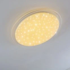 Hofstein Oranki Deckenleuchte LED Wei&szlig;, 1-flammig, Fernbedienung -LED Leuchten Verkäufe 2022 oranki deckenleuchte h3098110 do1 13