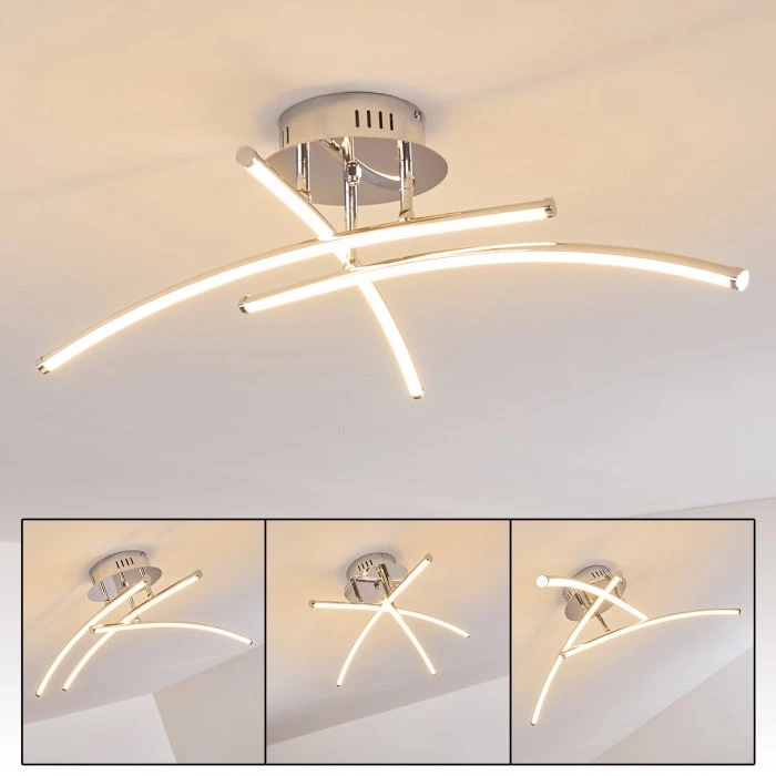 Hofstein Orillia Deckenleuchte LED Chrom, 1-flammig 1 Hofstein Orillia Deckenleuchte LED Chrom, 1-flammig