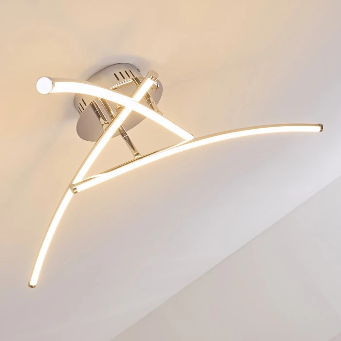 Hofstein Orillia Deckenleuchte LED Chrom, 1-flammig 3 Hofstein Orillia Deckenleuchte LED Chrom, 1-flammig – Bild 3