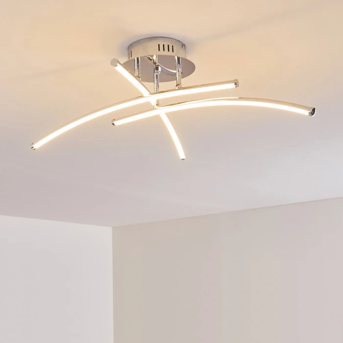 Hofstein Orillia Deckenleuchte LED Chrom, 1-flammig 6 Hofstein Orillia Deckenleuchte LED Chrom, 1-flammig – Bild 6