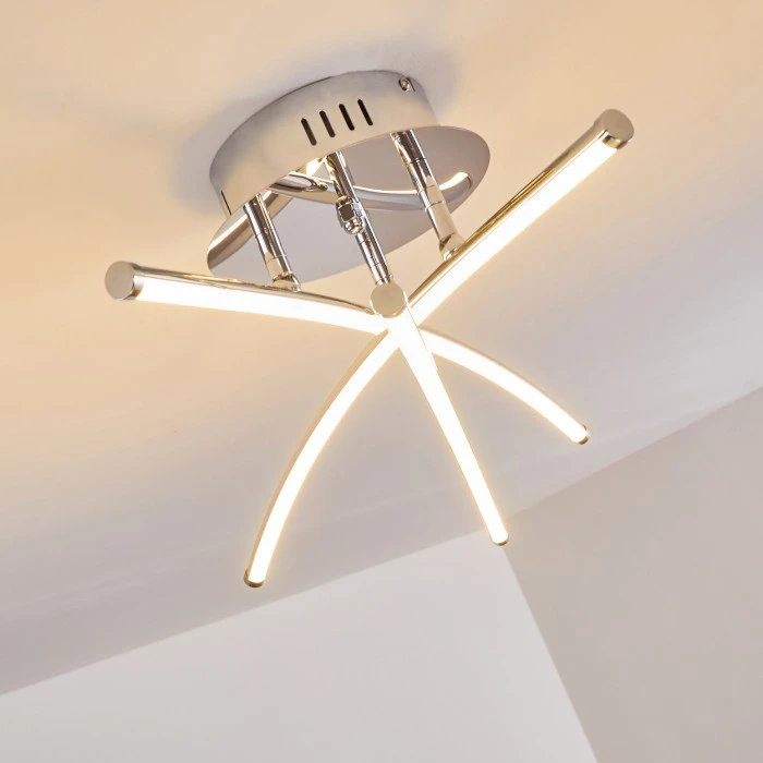 Hofstein Orillia Deckenleuchte LED Chrom, 1-flammig 7 Hofstein Orillia Deckenleuchte LED Chrom, 1-flammig – Bild 7