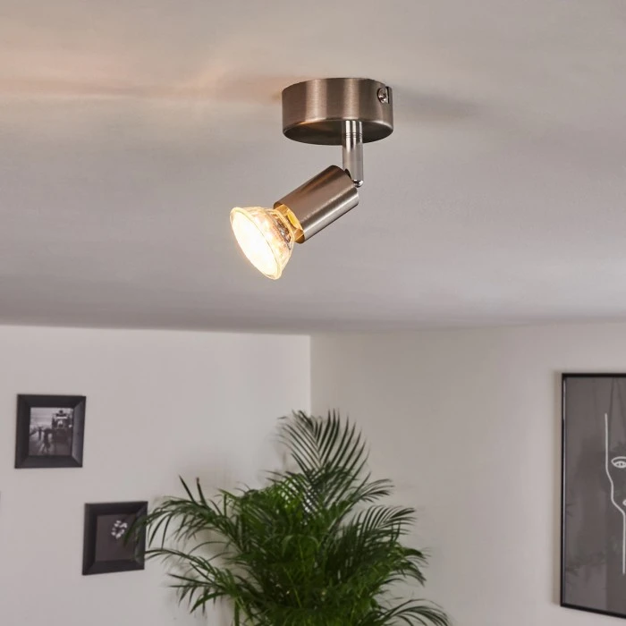 Hofstein Oula Deckenleuchte LED Nickel-Matt, 1-flammig 9 Hofstein Oula Deckenleuchte LED Nickel-Matt, 1-flammig – Bild 9