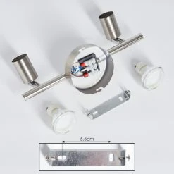 Hofstein Oula Deckenleuchte LED Nickel-Matt, 2-flammig -LED Leuchten Verkäufe 2022 oula deckenleuchte h3393932 4