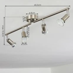 Hofstein Oula Deckenleuchte LED Nickel-Matt, 4-flammig -LED Leuchten Verkäufe 2022 oula deckenleuchte h3393987 3