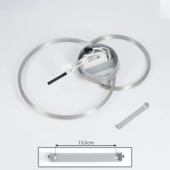 Hofstein Ovasta Deckenleuchte LED Nickel-Matt, 1-flammig, Fernbedienung -LED Leuchten Verkäufe 2022 ovasta deckenleuchte h3542477 4