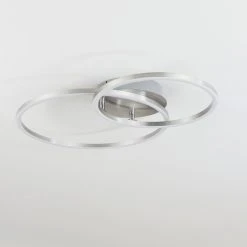 Hofstein Ovasta Deckenleuchte LED Nickel-Matt, 1-flammig, Fernbedienung -LED Leuchten Verkäufe 2022 ovasta deckenleuchte h3542477 7