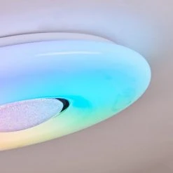 Hofstein Page Deckenleuchte LED Wei&szlig;, 2-flammig, Fernbedienung, Farbwechsler -LED Leuchten Verkäufe 2022 page deckenleuchte h3447291 5