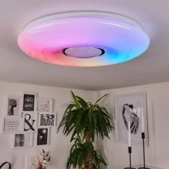 Hofstein Page Deckenleuchte LED Wei&szlig;, 2-flammig, Fernbedienung, Farbwechsler -LED Leuchten Verkäufe 2022 page deckenleuchte h3447314 10