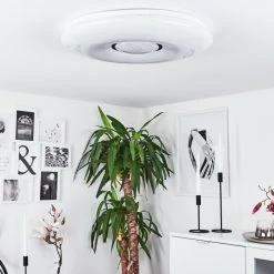 Hofstein Page Deckenleuchte LED Wei&szlig;, 2-flammig, Fernbedienung, Farbwechsler -LED Leuchten Verkäufe 2022 page deckenleuchte h3447314 4