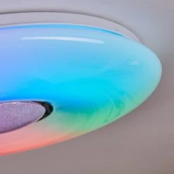 Hofstein Page Deckenleuchte LED Wei&szlig;, 2-flammig, Fernbedienung, Farbwechsler -LED Leuchten Verkäufe 2022 page deckenleuchte h3447314 5