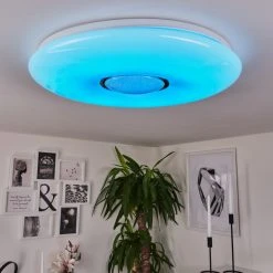 Hofstein Page Deckenleuchte LED Wei&szlig;, 2-flammig, Fernbedienung, Farbwechsler -LED Leuchten Verkäufe 2022 page deckenleuchte h3447314 8