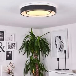 Hofstein Page Deckenleuchte LED Schwarz, Wei&szlig;, 2-flammig, Fernbedienung, Farbwechsler -LED Leuchten Verkäufe 2022 page deckenleuchte h3457610 10