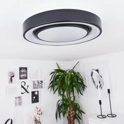 Hofstein Page Deckenleuchte LED Schwarz, Wei&szlig;, 2-flammig, Fernbedienung, Farbwechsler -LED Leuchten Verkäufe 2022 page deckenleuchte h3457610 9