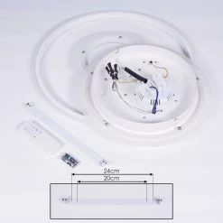Hofstein Panchita Deckenleuchte LED Wei&szlig;, 1-flammig, Fernbedienung -LED Leuchten Verkäufe 2022 panchita deckenleuchte h3417478 4
