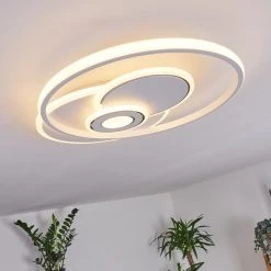 Hofstein Panchita Deckenleuchte LED Wei&szlig;, 1-flammig, Fernbedienung -LED Leuchten Verkäufe 2022 panchita deckenleuchte h3417478 8
