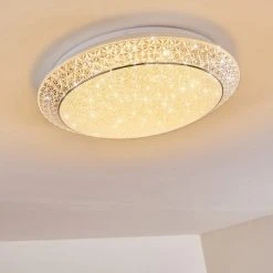 Hofstein Parrita Deckenleuchte LED Wei&szlig;, 1-flammig, Fernbedienung, Farbwechsler -LED Leuchten Verkäufe 2022 parrita deckenleuchte h3169315 do2 12