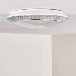 Hofstein Parrita Deckenleuchte LED Wei&szlig;, 1-flammig, Fernbedienung, Farbwechsler -LED Leuchten Verkäufe 2022 parrita deckenleuchte h3169315 do2 14