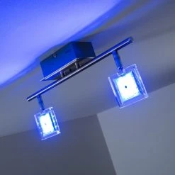 Paul Neuhaus Leuchten Paul Neuhaus DAAN-RGB Deckenleuchte LED Chrom, 2-flammig, Fernbedienung, Farbwechsler -LED Leuchten Verkäufe 2022 paul neuhaus daan rgb deckenleuchte 8642 17 2