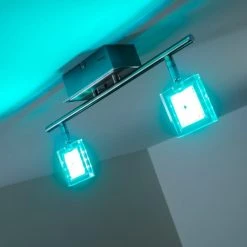 Paul Neuhaus Leuchten Paul Neuhaus DAAN-RGB Deckenleuchte LED Chrom, 2-flammig, Fernbedienung, Farbwechsler -LED Leuchten Verkäufe 2022 paul neuhaus daan rgb deckenleuchte 8642 17 20