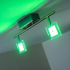 Paul Neuhaus Leuchten Paul Neuhaus DAAN-RGB Deckenleuchte LED Chrom, 2-flammig, Fernbedienung, Farbwechsler -LED Leuchten Verkäufe 2022 paul neuhaus daan rgb deckenleuchte 8642 17 3