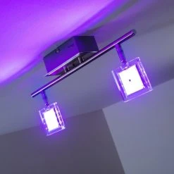 Paul Neuhaus Leuchten Paul Neuhaus DAAN-RGB Deckenleuchte LED Chrom, 2-flammig, Fernbedienung, Farbwechsler -LED Leuchten Verkäufe 2022 paul neuhaus daan rgb deckenleuchte 8642 17 5