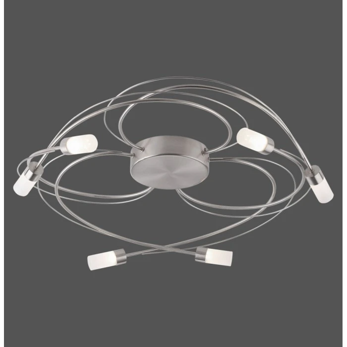Paul Neuhaus Leuchten Paul Neuhaus NELIA Deckenleuchte LED Edelstahl, 6-flammig 2 Paul Neuhaus Leuchten Paul Neuhaus NELIA Deckenleuchte LED Edelstahl, 6-flammig – Bild 2