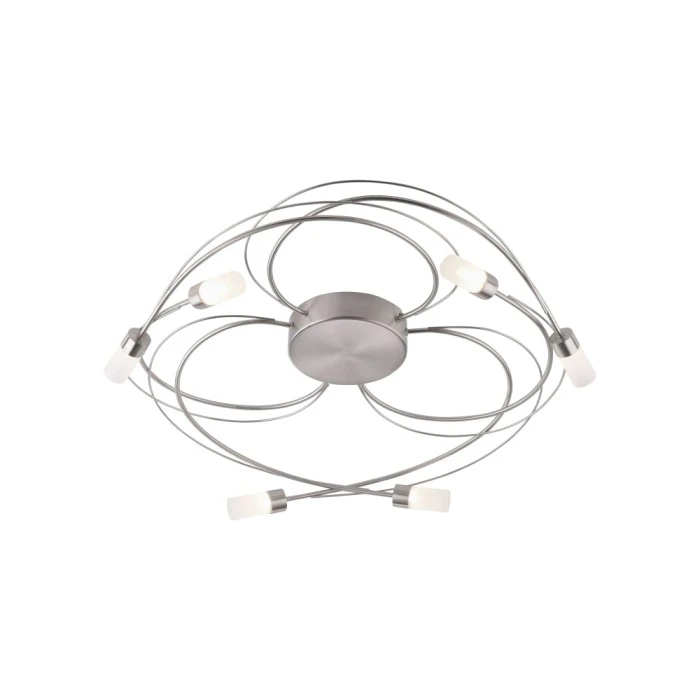 Paul Neuhaus Leuchten Paul Neuhaus NELIA Deckenleuchte LED Edelstahl, 6-flammig 3 Paul Neuhaus Leuchten Paul Neuhaus NELIA Deckenleuchte LED Edelstahl, 6-flammig – Bild 3