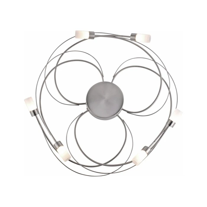 Paul Neuhaus Leuchten Paul Neuhaus NELIA Deckenleuchte LED Edelstahl, 6-flammig 4 Paul Neuhaus Leuchten Paul Neuhaus NELIA Deckenleuchte LED Edelstahl, 6-flammig – Bild 4