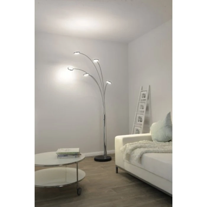 Paul Neuhaus Leuchten Paul Neuhaus NOLA Stehleuchte LED Edelstahl, 5-flammig 6 Paul Neuhaus Leuchten Paul Neuhaus NOLA Stehleuchte LED Edelstahl, 5-flammig – Bild 6