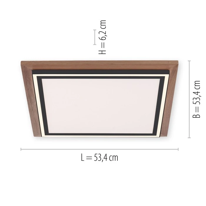 Paul Neuhaus Leuchten Paul Neuhaus PALMA Deckenleuchte LED Schwarz, Naturfarben, 2-flammig, Fernbedienung 6 Paul Neuhaus Leuchten Paul Neuhaus PALMA Deckenleuchte LED Schwarz, Naturfarben, 2-flammig, Fernbedienung – Bild 6