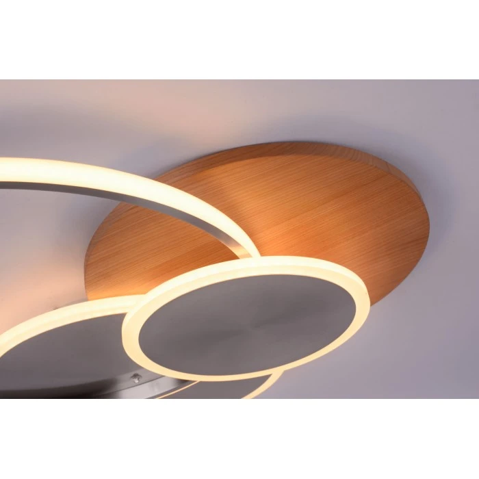 Paul Neuhaus Leuchten Paul Neuhaus PALMA Deckenleuchte LED Stahl gebürstet, Naturfarben, 1-flammig, Fernbedienung 2 Paul Neuhaus Leuchten Paul Neuhaus PALMA Deckenleuchte LED Stahl gebürstet, Naturfarben, 1-flammig, Fernbedienung – Bild 2