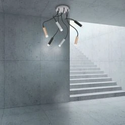 Paul Neuhaus Leuchten Paul Neuhaus PURE-GEMIN Deckenleuchte LED Messing, Schwarz, Aluminium, 6-flammig -LED Leuchten Verkäufe 2022 paul neuhaus pure gemin deckenleuchte 6011 95 10