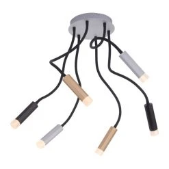 Paul Neuhaus Leuchten Paul Neuhaus PURE-GEMIN Deckenleuchte LED Messing, Schwarz, Aluminium, 6-flammig -LED Leuchten Verkäufe 2022 paul neuhaus pure gemin deckenleuchte 6011 95 2