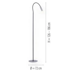 Paul Neuhaus Leuchten Paul Neuhaus PURE-GEMIN Stehleuchte LED Schwarz, Aluminium, 1-flammig -LED Leuchten Verkäufe 2022 paul neuhaus pure gemin stehleuchte 238 95 8