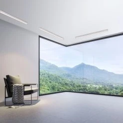 Paul Neuhaus Leuchten Paul Neuhaus PURE-LINES Deckenleuchte LED Aluminium, 1-flammig, Fernbedienung